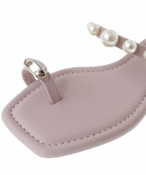 31 Sons de mode(トランテアン ソン ドゥ モード)の「パールトングサンダル(パンプス・レディース・ピンク/ブラック/クリーム・S/M/L)」の9枚目の写真