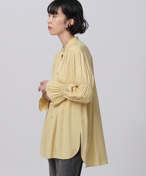 GALLEST（ギャレスト）の「◆シャーリングスリーブブラウス（シャツ/ブラウス・レディース・ホワイト/ネイビー/イエロー・38）」の9枚目の写真
