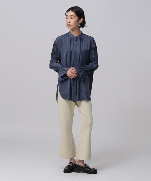 GALLEST（ギャレスト）の「◆シャーリングスリーブブラウス（シャツ/ブラウス・レディース・ホワイト/ネイビー/イエロー・38）」の11枚目の写真