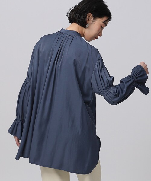 GALLEST（ギャレスト）の「◆シャーリングスリーブブラウス（シャツ/ブラウス・レディース・ホワイト/ネイビー/イエロー・38）」の13枚目の写真