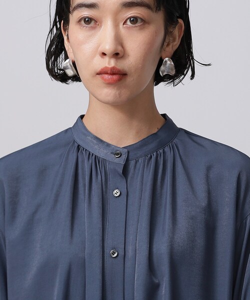 GALLEST（ギャレスト）の「◆シャーリングスリーブブラウス（シャツ/ブラウス・レディース・ホワイト/ネイビー/イエロー・38）」の17枚目の写真