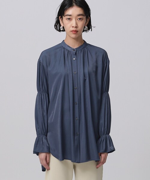 GALLEST（ギャレスト）の「◆シャーリングスリーブブラウス（シャツ/ブラウス・レディース・ホワイト/ネイビー/イエロー・38）」の20枚目の写真