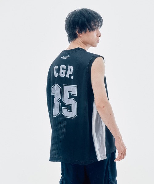 codegraphy（コードグラフィー）の「C.GRAPHY Mesh Jersey  Sleeveless（Tシャツ/カットソー・メンズ・ホワイト/ブラック・MEDIUM/LARGE）」の9枚目の写真