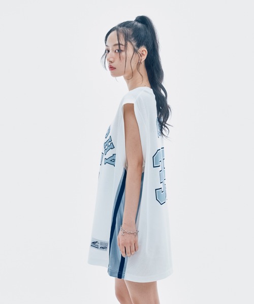 Tシャツ・カットソー [CHEMEHC] FRILLY SLEEVELESS Comme des Garçons Homme Plus Tank T-Shirt in Pink | SVD