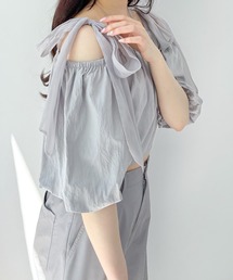 Heather（ヘザー）の「リボンバルーンブラウス（半袖）　118694（シャツ/ブラウス）」