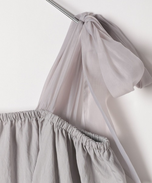 Heather（ヘザー）の「リボンバルーンブラウス（半袖）　118694（シャツ/ブラウス・レディース・グレー/ブラック/ホワイト・FREE）」の6枚目の写真