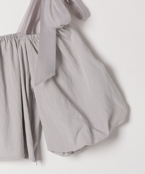 Heather（ヘザー）の「リボンバルーンブラウス（半袖）　118694（シャツ/ブラウス・レディース・グレー/ブラック/ホワイト・FREE）」の7枚目の写真