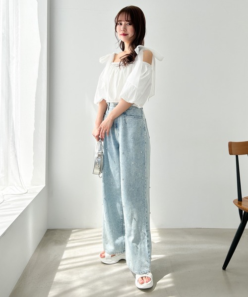 Heather（ヘザー）の「リボンバルーンブラウス（半袖）　118694（シャツ/ブラウス・レディース・グレー/ブラック/ホワイト・FREE）」の18枚目の写真