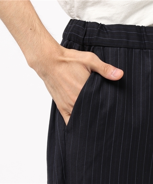 koe（コエ）の「ストライプ裾リブクロップドパンツ（その他パンツ・メンズ・グレー/ネイビー・SMALL/LARGE/MEDIUM/LL）」の8枚目の写真