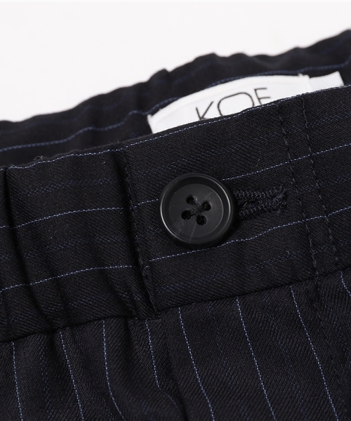 koe（コエ）の「ストライプ裾リブクロップドパンツ（その他パンツ・メンズ・グレー/ネイビー・SMALL/LARGE/MEDIUM/LL）」の11枚目の写真