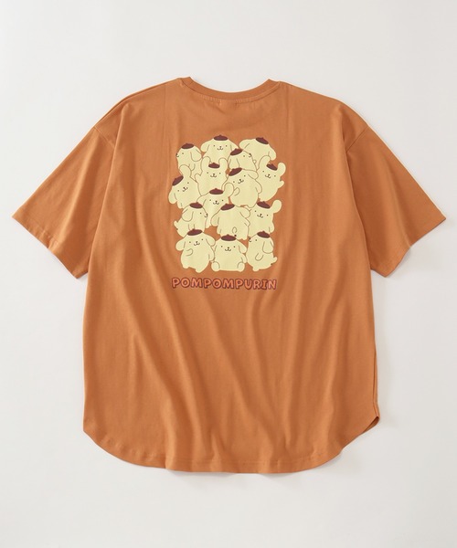 sanrio(サンリオ)の「【SANRIO/サンリオ】アートワークデザイン 裾ラウンド オーバーサイズ 半袖クルーネックTシャツ(Tシャツ/カットソー・レディース・パープル/オレンジ/ミント/アクア・M/L)」の1枚目の写真
