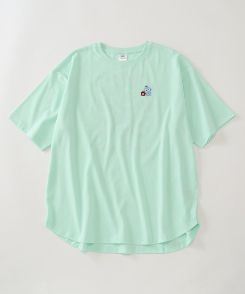 sanrio(サンリオ)の「【SANRIO/サンリオ】アートワークデザイン 裾ラウンド オーバーサイズ 半袖クルーネックTシャツ(Tシャツ/カットソー・レディース・パープル/オレンジ/ミント/アクア・M/L)」の13枚目の写真