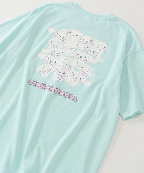 sanrio(サンリオ)の「【SANRIO/サンリオ】アートワークデザイン 裾ラウンド オーバーサイズ 半袖クルーネックTシャツ(Tシャツ/カットソー・レディース・パープル/オレンジ/ミント/アクア・M/L)」の20枚目の写真