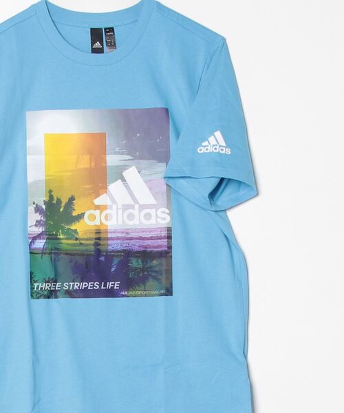 adidas（アディダス）の「アディダス adidas M PALM TREE Tシャツ（Tシャツ/カットソー・メンズ・ブラック/ホワイト/ブルー・S/M/L/LL/3L）」の5枚目の写真