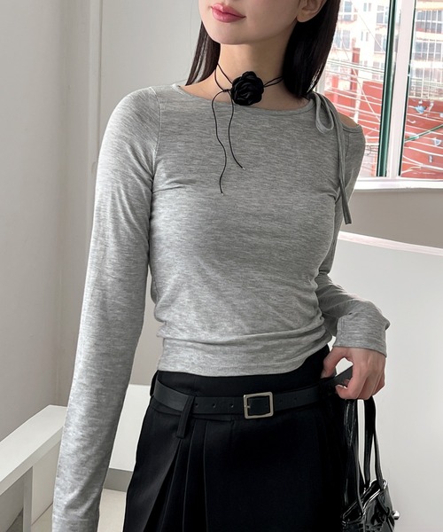 by muni:r(バイ ムニール)の「2wayミニローズネックレス(ネックレス・レディース・ブラック/アイボリー・ONE SIZE)」の17枚目の写真
