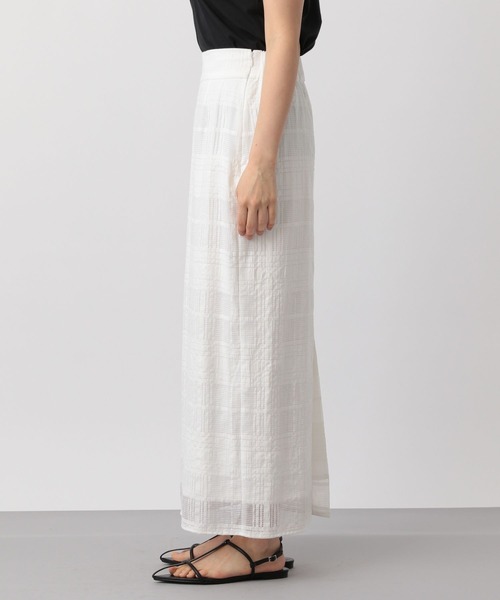 A part by(アパートバイ)の「シアーチェックタイトスカート(スカート・レディース・オフホワイト/ブラック・FREE)」の20枚目の写真