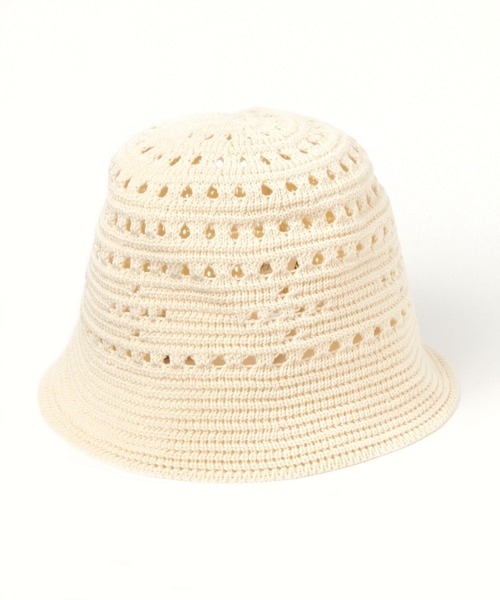 LAKOLE(ラコレ)の「透かし編みニットベルハット / 112037(ハット・レディース・ブラウン/ブラック/オフホワイト/ブルー・FREE)」の14枚目の写真