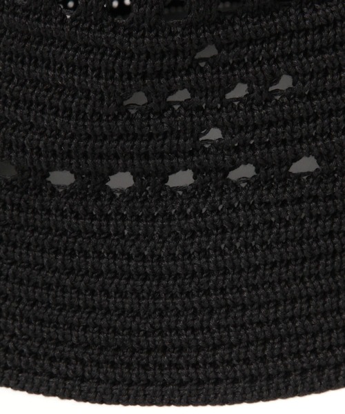 LAKOLE(ラコレ)の「透かし編みニットベルハット / 112037(ハット・レディース・ブラウン/ブラック/オフホワイト/ブルー・FREE)」の6枚目の写真