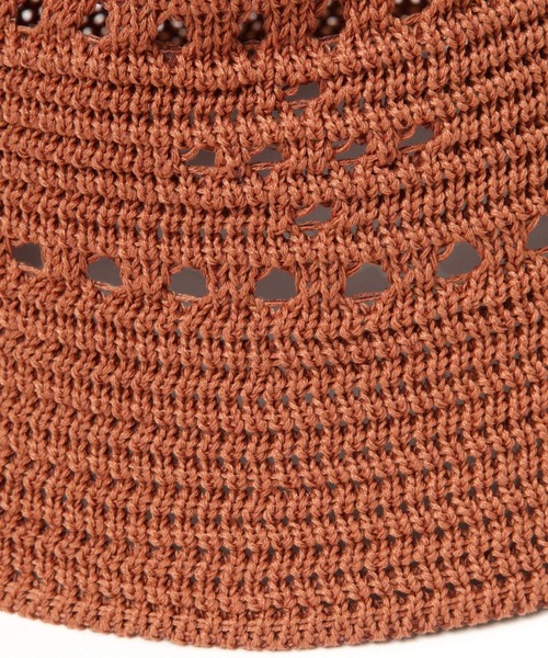 LAKOLE(ラコレ)の「透かし編みニットベルハット / 112037(ハット・レディース・ブラウン/ブラック/オフホワイト/ブルー・FREE)」の7枚目の写真