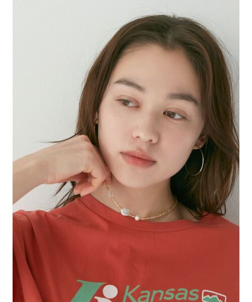 Ungrid（アングリッド）の「淡水パールネックレス（ネックレス・レディース・レッド/ベージュ/ブルー・FREE）」の2枚目の写真