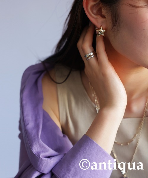 antiqua(アンティカ)の「スターデザインピアス(ピアス(両耳用)・レディース・ゴールド/シルバー・FREE)」の10枚目の写真