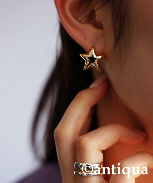 antiqua(アンティカ)の「スターデザインピアス(ピアス(両耳用)・レディース・ゴールド/シルバー・FREE)」の9枚目の写真