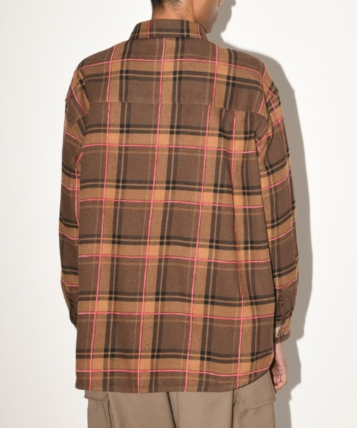 SUPERTHANKS(スーパーサンクス)の「チェック コンビネーション ネルシャツ/Outsider Shirt(ユニセックス)(シャツ/ブラウス・メンズ・ブラウン系その他/グレー系その他/ベージュ系その他・L/M/S)」の21枚目の写真