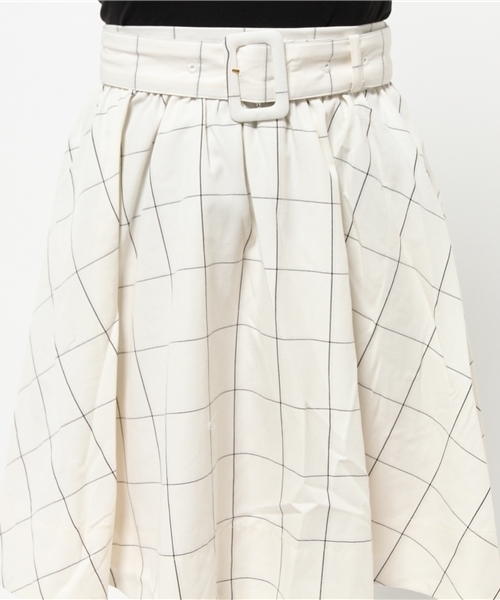 one after another NICE CLAUP(ワンアフターアナザーナイスクラップ)の「【ナイスクラップ】ベルト付ギャザースカート(スカート・レディース・カーキ/アイボリー/キャメル/ネイビー/チェック・FREE)」の13枚目の写真