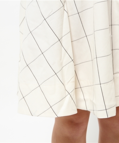 one after another NICE CLAUP(ワンアフターアナザーナイスクラップ)の「【ナイスクラップ】ベルト付ギャザースカート(スカート・レディース・カーキ/アイボリー/キャメル/ネイビー/チェック・FREE)」の6枚目の写真