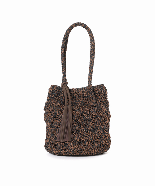 JOURNAL STANDARD relume（ジャーナルスタンダード　レリューム）の「RELUME MIXペーパーフリンジバッグ（ハンドバッグ・レディース・チャコールグレー/カーキ/オレンジ/ブラウン・FREE）」の15枚目の写真