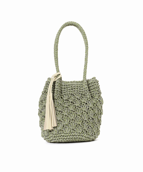 JOURNAL STANDARD relume（ジャーナルスタンダード　レリューム）の「RELUME MIXペーパーフリンジバッグ（ハンドバッグ・レディース・チャコールグレー/カーキ/オレンジ/ブラウン・FREE）」の18枚目の写真