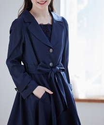 toccocloset ウエストりぼん付き後ろプリーツトレンチコート tocco closet（トッコ クローゼット）の「ウエストりぼん付き