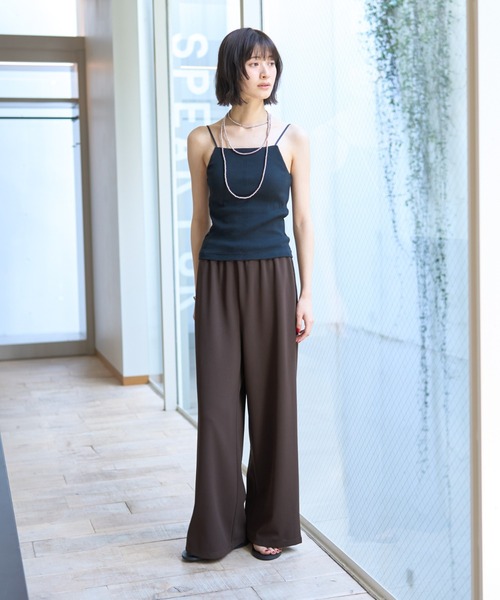 MILLER（ミラー）の「【Robert P.Miller/ロバートピーミラー】Prib Cup Cami パット付きキャミ（キャミソール・レディース・ブラック/アイボリー・フリー）」の11枚目の写真