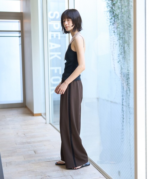 MILLER（ミラー）の「【Robert P.Miller/ロバートピーミラー】Prib Cup Cami パット付きキャミ（キャミソール・レディース・ブラック/アイボリー・フリー）」の13枚目の写真
