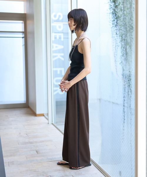 MILLER（ミラー）の「【Robert P.Miller/ロバートピーミラー】Prib Cup Cami パット付きキャミ（キャミソール・レディース・ブラック/アイボリー・フリー）」の14枚目の写真