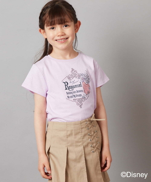 a.v.v（アーヴェヴェ）の「[100-140]バックリボンＴシャツ（Tシャツ/カットソー・キッズ・ホワイト/ライラック・130/140/100/110/120）」の2枚目の写真