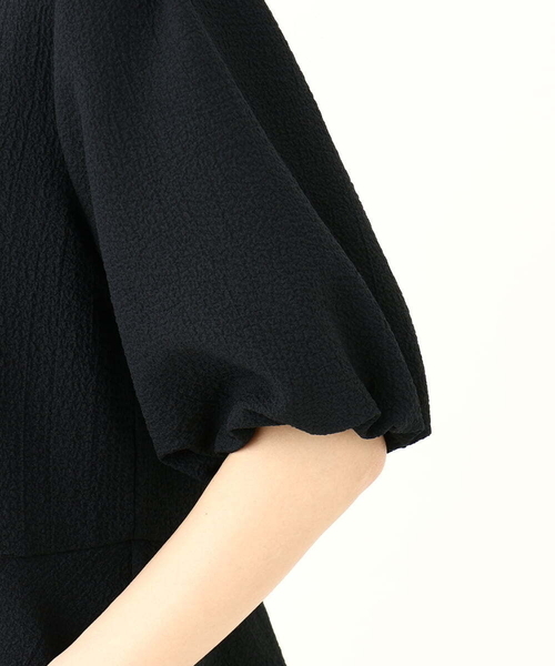 a.v.v(アーヴェヴェ)の「【イージーケア】ペプラムトップス(Tシャツ/カットソー・レディース・ブラック/グレー系その他/ホワイト・34/36/38/40/42)」の7枚目の写真