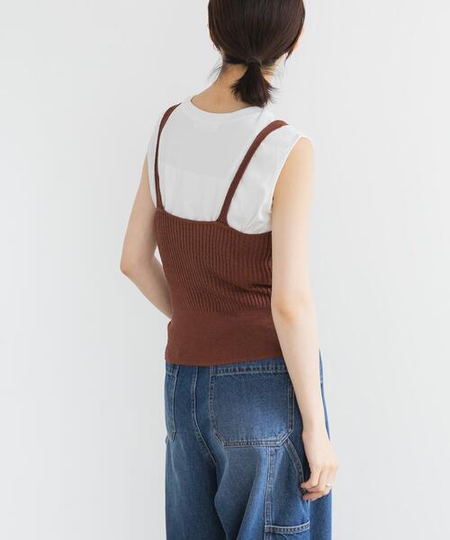 URBAN RESEARCH（アーバンリサーチ）の「ニットキャミソール（キャミソール・レディース・ブラウン/ブラック系その他・FREE）」の5枚目の写真