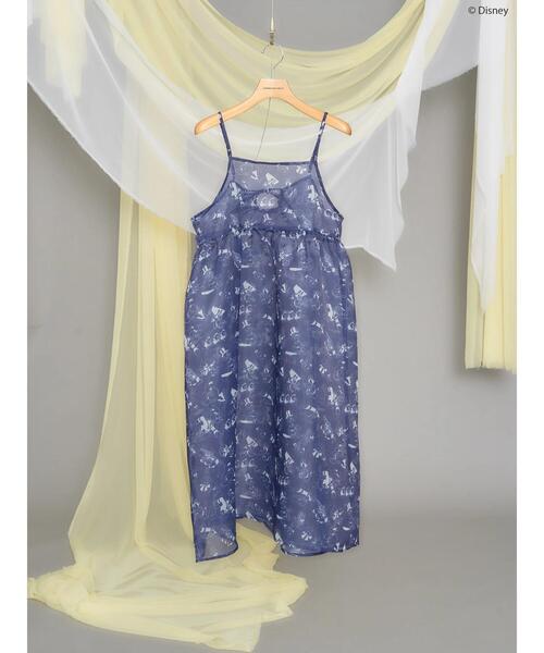Disney(ディズニー)の「総柄シアーキャミワンピース/Disney(ワンピース・レディース・アイボリー/ネイビー・FREE)」の17枚目の写真
