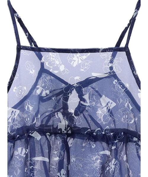 Disney(ディズニー)の「総柄シアーキャミワンピース/Disney(ワンピース・レディース・アイボリー/ネイビー・FREE)」の9枚目の写真