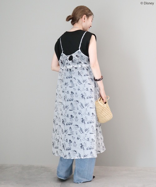 セール】総柄シアーキャミワンピース/Disney（ワンピース