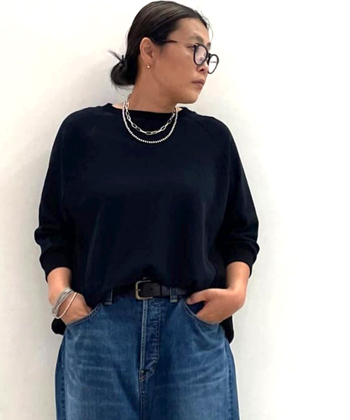 JOURNAL STANDARD LUXE(ジャーナルスタンダード ラックス)の「ドライテリー スウェット(スウェット・レディース・ブラック/チャコールグレー・FREE)」の2枚目の写真