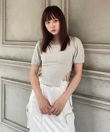 poiregnee | カットラインストラップカットソー(Tシャツ/カットソー)