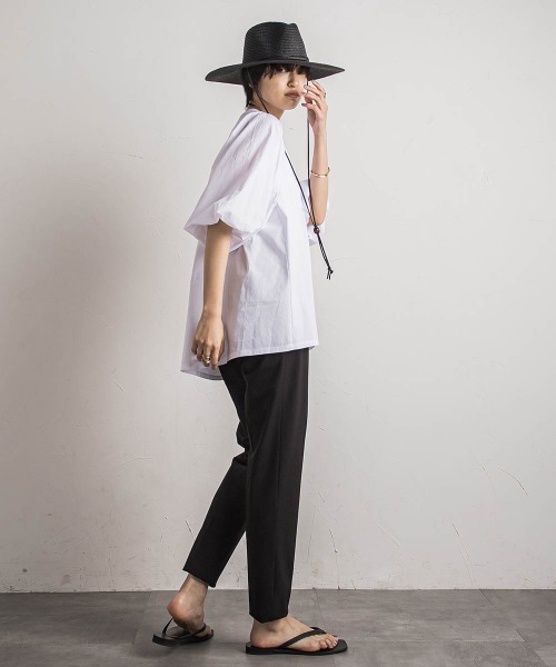 MAYSON GREY（メイソングレイ）の「セッショクレイカンボリュームスリーブドッキングPO≪洗濯機で洗える≫（Tシャツ/カットソー・レディース・ベージュ系その他/ブルー/ブラック/ホワイト・M）」の7枚目の写真