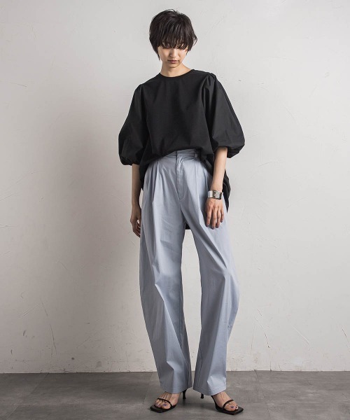 MAYSON GREY（メイソングレイ）の「セッショクレイカンボリュームスリーブドッキングPO≪洗濯機で洗える≫（Tシャツ/カットソー・レディース・ベージュ系その他/ブルー/ブラック/ホワイト・M）」の11枚目の写真