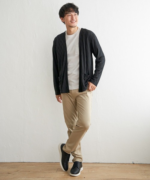 ikka(イッカ)の「ジャカードボタンレスカーディガン(カーディガン/ボレロ・メンズ・ブラック/ネイビー/オリーブ・M/L/XL/S)」の16枚目の写真