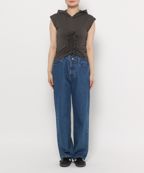 3.3 Field Trip （3.3フィールドトリップ）の「3.3 Field Trip／シャーリングフーディータンク（Tシャツ/カットソー・レディース・サンドグレー/ライトブルー/グレー・FREE）」の19枚目の写真