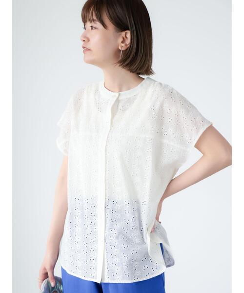 Lugnoncure(ルノンキュール)の「前後2WAYシフリー刺繍ブラウス(シャツ/ブラウス・レディース・ブラック/オフホワイト/ブラウン・F)」の15枚目の写真