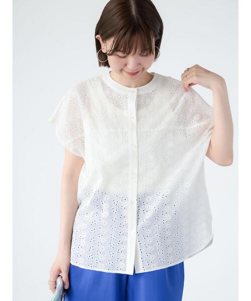 Lugnoncure(ルノンキュール)の「前後2WAYシフリー刺繍ブラウス(シャツ/ブラウス・レディース・ブラック/オフホワイト/ブラウン・F)」の9枚目の写真