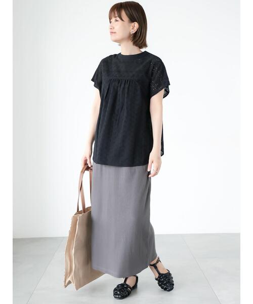 Lugnoncure(ルノンキュール)の「前後2WAYシフリー刺繍ブラウス(シャツ/ブラウス・レディース・ブラック/オフホワイト/ブラウン・F)」の8枚目の写真